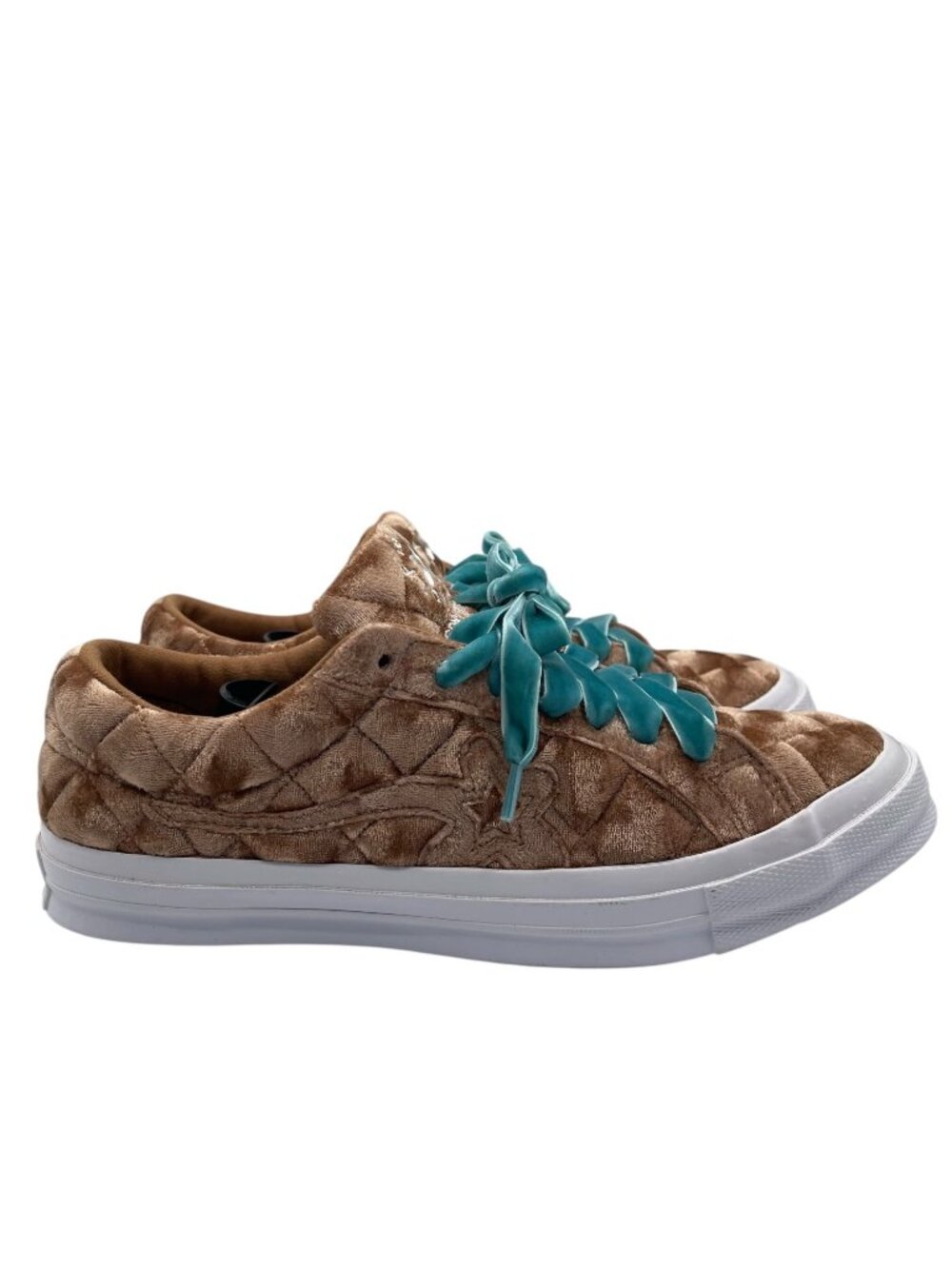 Converse All Star Golf Le Fleur Ox Velvet Sneaker Shoe Brown Sugar Sz M/10 -W/12